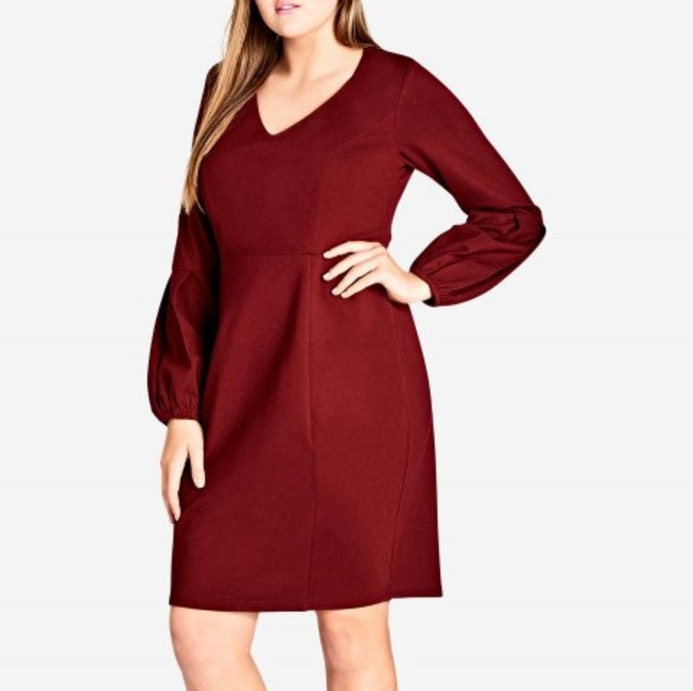 Fancy sleeve sweater dress